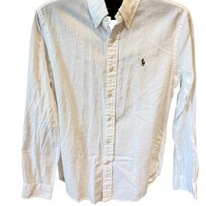 Ralph Lauren White Casual Button Down Shirt